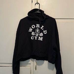 World Gym Crop top hoodie